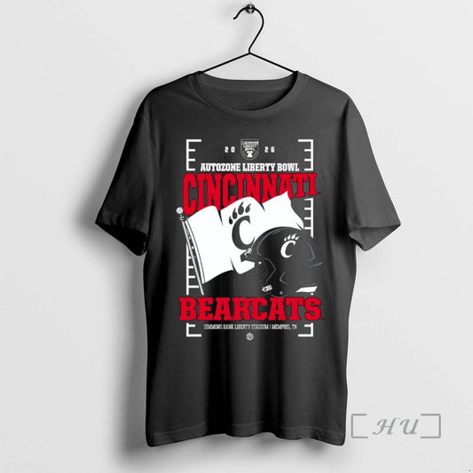 Officials Cincinnati Bearcats 2026 Autozone Liberty Bowl Helmet Flag T-Shirts, Hoodie, Sweatshirt | AU18TeeNovaLab.com