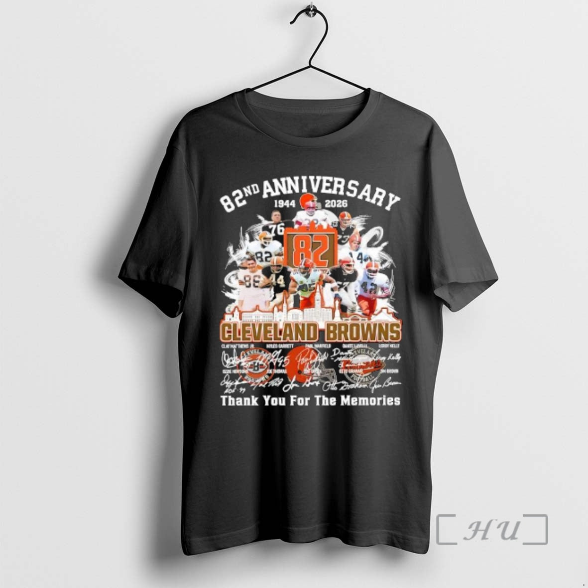 Officials Cleveland Browns 1944 2026 82nd Anniversary Thank For The Memories Signatures Premium T Shirts Hoodie, Sweatshirt