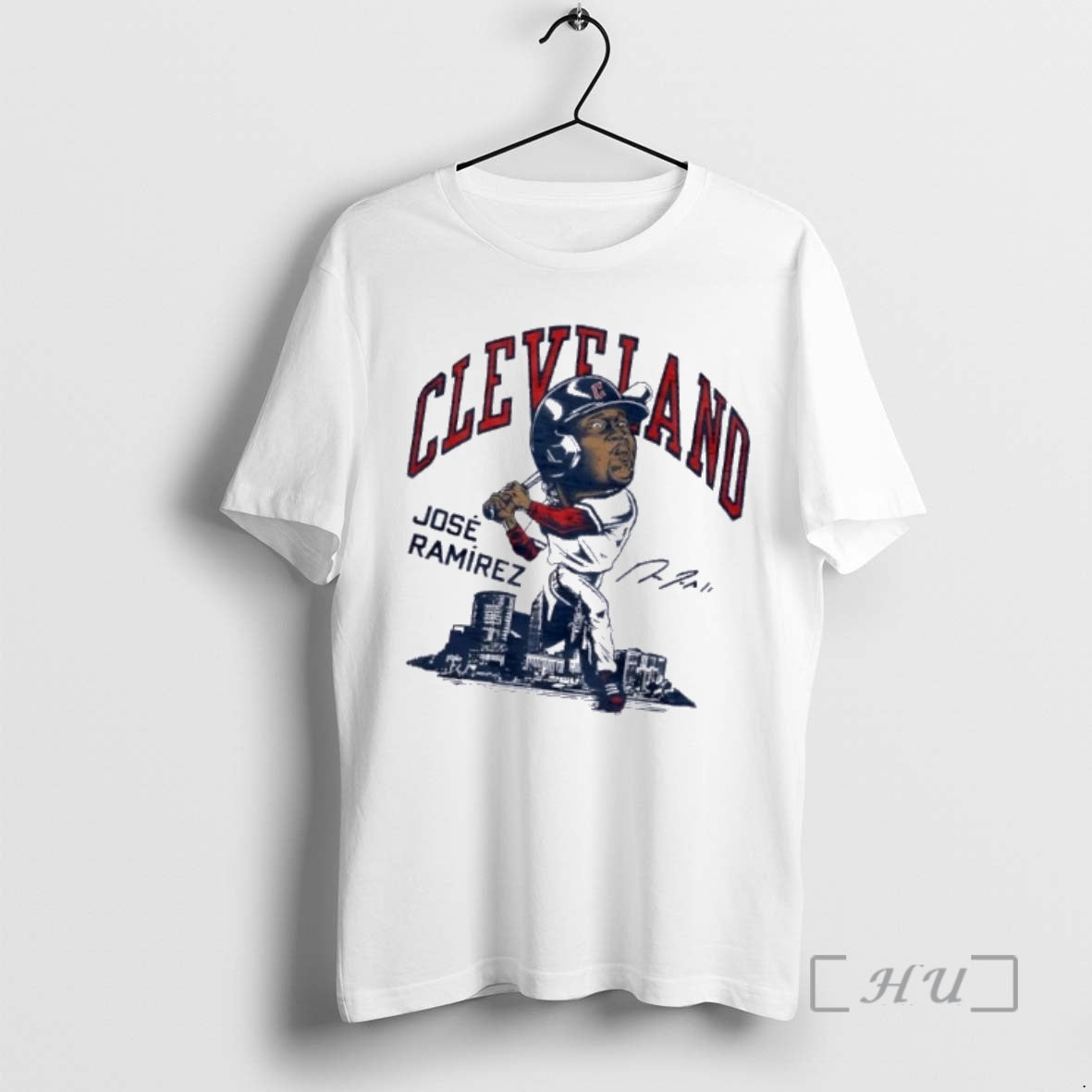 Officials Cleveland Guardians Jose Ramirez Skyline Signature T-Shirts, Hoodie, Sweatshirt | AU18TeeNovaLab.com