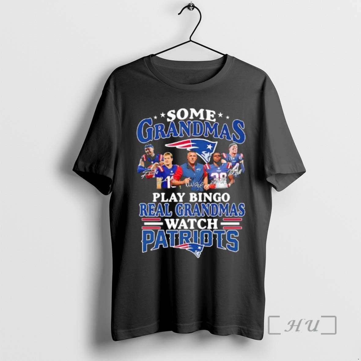 Officials Coach Mike Vrabel And Players Some Grandmas Play Bingo Real Grandmas Watch New England T-Shirts, Hoodie, Sweatshirt