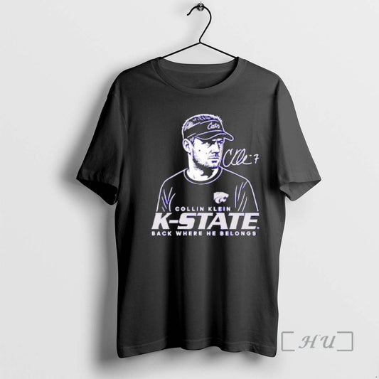 Officials Collin Klein K State Wildcats Caricature Signature T-Shirts, Hoodie, Sweatshirt | AU18TeeNovaLab.com