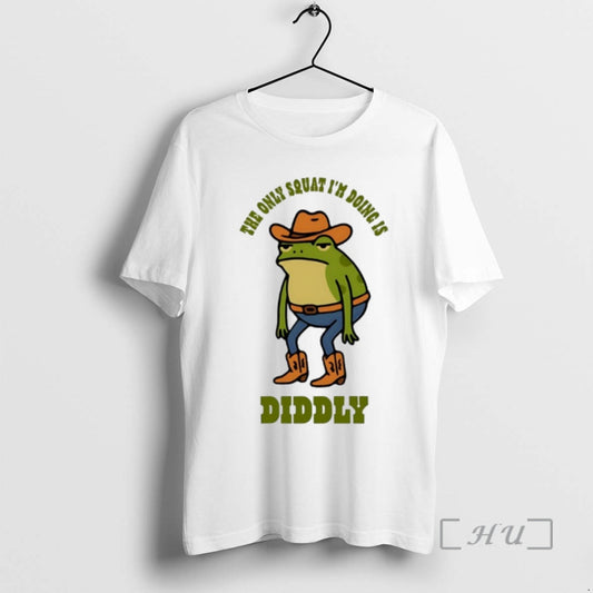 Officials Cowboy Frog The Only Squat Im Doing Is Diddly T-Shirts, Hoodie, Sweatshirt | AU18TeeNovaLab.com