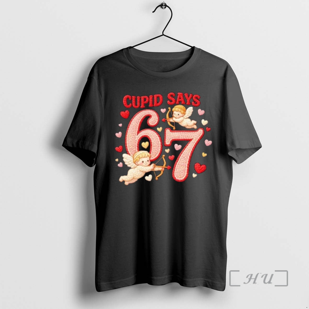 Officials Cupid Says 6 7 Valentines Day 67 Meme Cute T-Shirts, Hoodie, Sweatshirt | AU18TeeNovaLab.com
