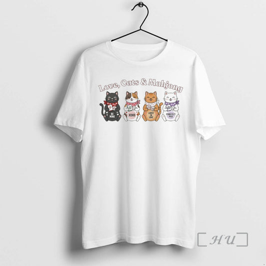 Officials Cute Cat Lover Love Cats Mahjong T-Shirts, Hoodie, Sweatshirt | AU18TeeNovaLab.com