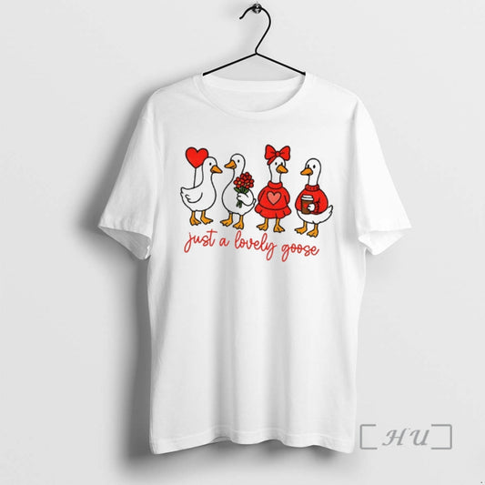 Officials Cute Lovely Goose Coquette Valentine Just A Lovely Goose T-Shirts, Hoodie, Sweatshirt | AU18TeeNovaLab.com