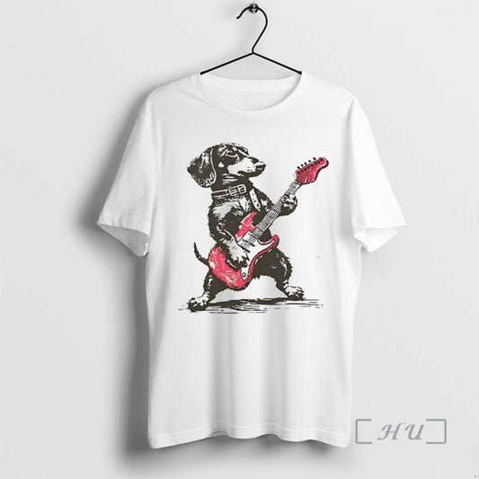 Officials Dachshund Weenie Playing Guitar T-Shirts, Hoodie, Sweatshirt | AU18TeeNovaLab.com