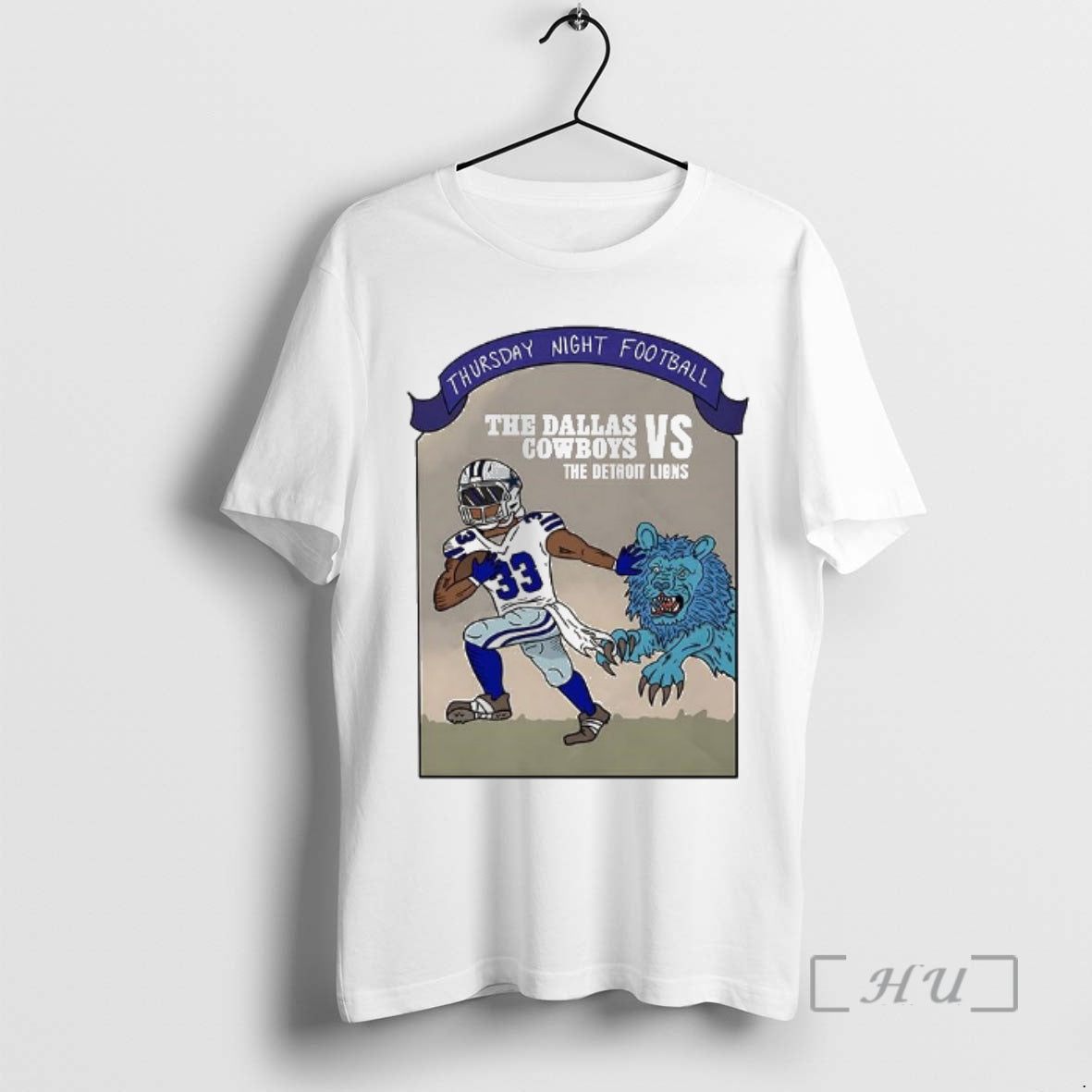 Officials Dallas Cowboys Vs The Detroit Lions Cartoon T-Shirts, Hoodie, Sweatshirt | AU18TeeNovaLab.com