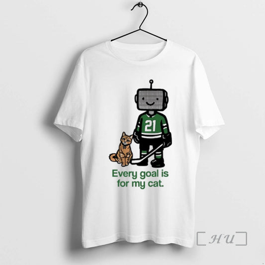 Officials Dallas Stars Jason Robertson Every Goal Is For My Cat Premium T Shirts Sweater Hoodie, Sweatshirt