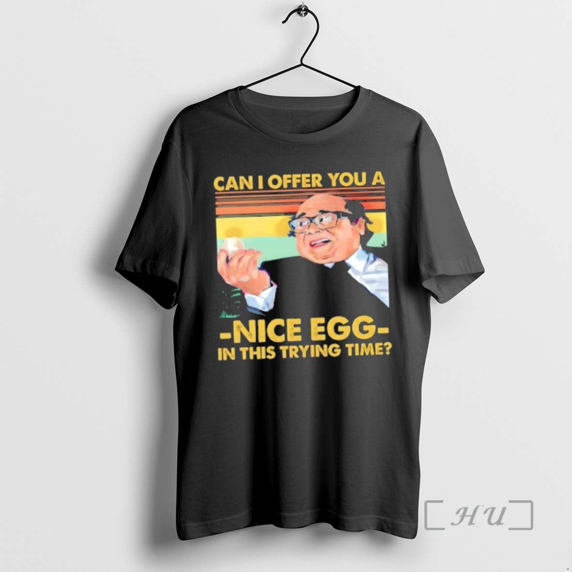 Officials Danny Devito Can I Offer You A Nice Egg In This Trying Time Retro T-Shirts, Hoodie, Sweatshirt | AU18TeeNovaLab.com