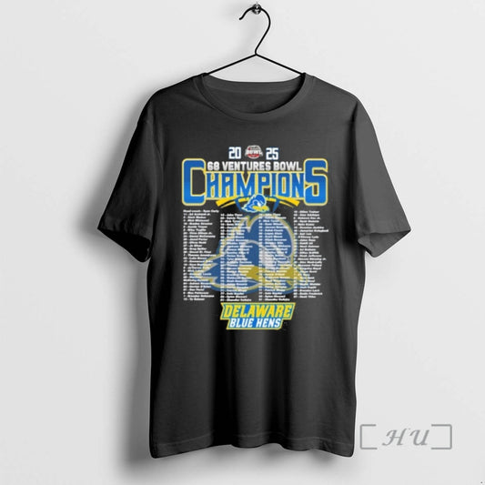 Officials Delaware Blue Hens 2025 68 Ventures Bowl Champions Roster T-Shirts, Hoodie, Sweatshirt | AU18TeeNovaLab.com