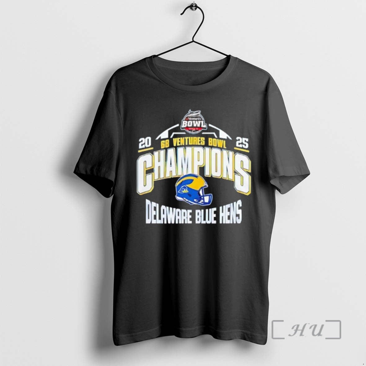 Officials Delaware Blue Hens 68 Ventures Bowl Champions 2025 Helmet T-Shirts, Hoodie, Sweatshirt | AU18TeeNovaLab.com
