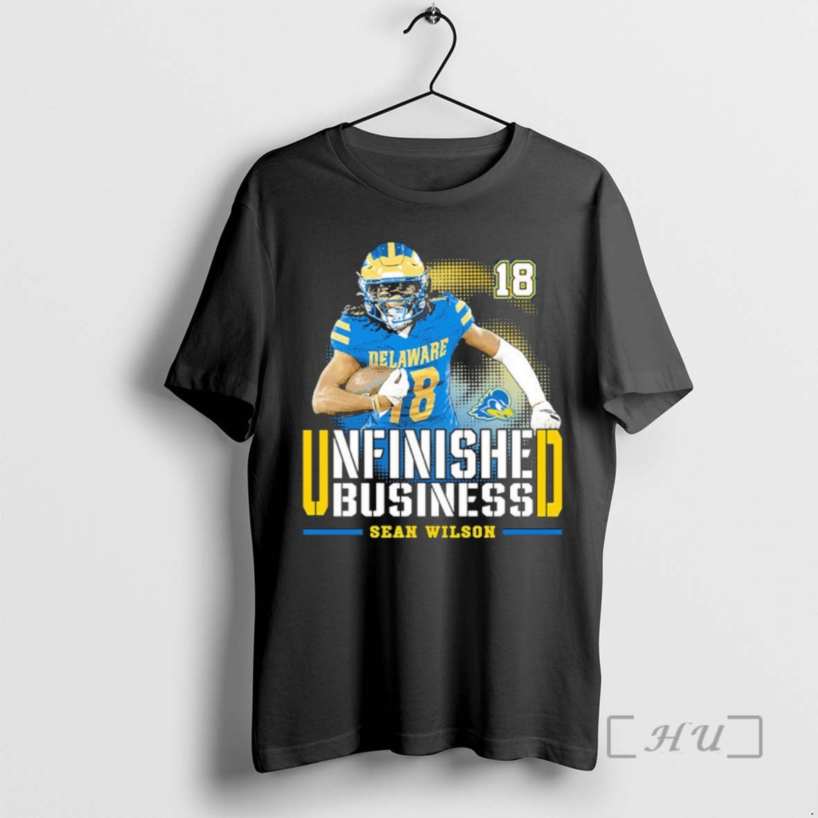 Officials Delaware Fightin Blue Hens Ncaa Football Sean Wilson Unfinished Business Premium T Shirts Sweater Hoodie,...