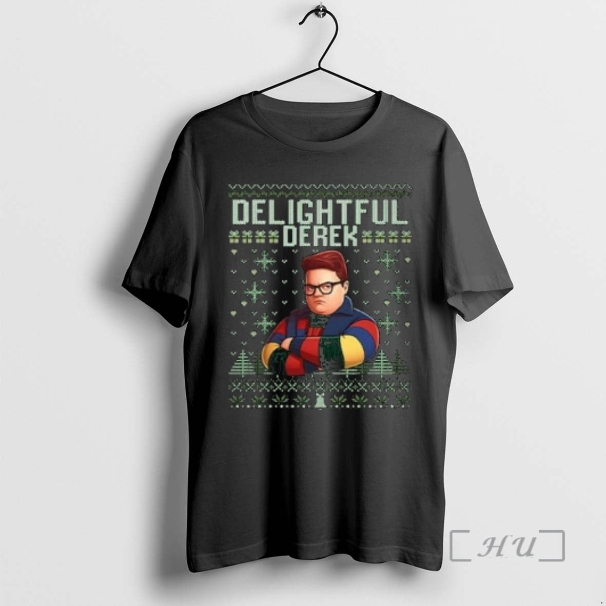 Officials Delightful Derek Christmas Circle Black T-Shirts, Hoodie, Sweatshirt | AU18TeeNovaLab.com