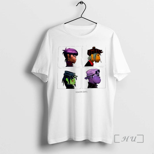 Officials Demon Days Gorillaz Band Four Animated Members Graphic T-Shirts, Hoodie, Sweatshirt | AU18TeeNovaLab.com