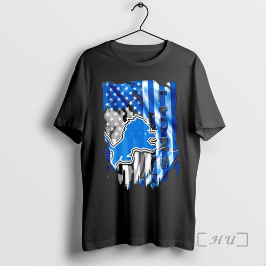 Officials Detroit Lions Football X American Flag T-Shirts, Hoodie, Sweatshirt | AU18TeeNovaLab.com