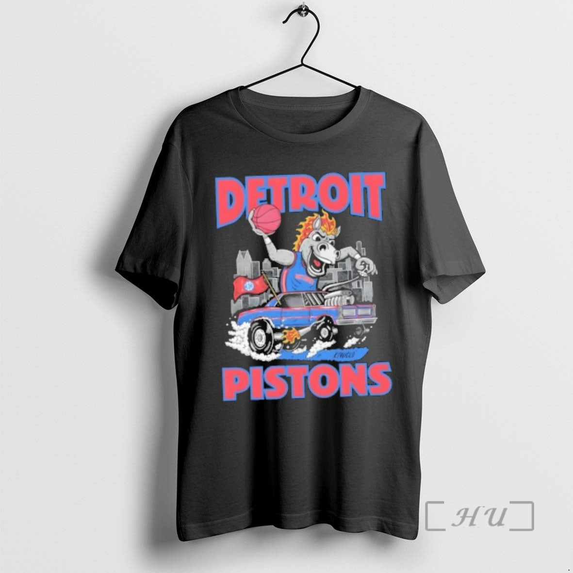 Officials Detroit Pistons Basketball Mascot Cartoon Hooper T-Shirts, Hoodie, Sweatshirt | AU18TeeNovaLab.com
