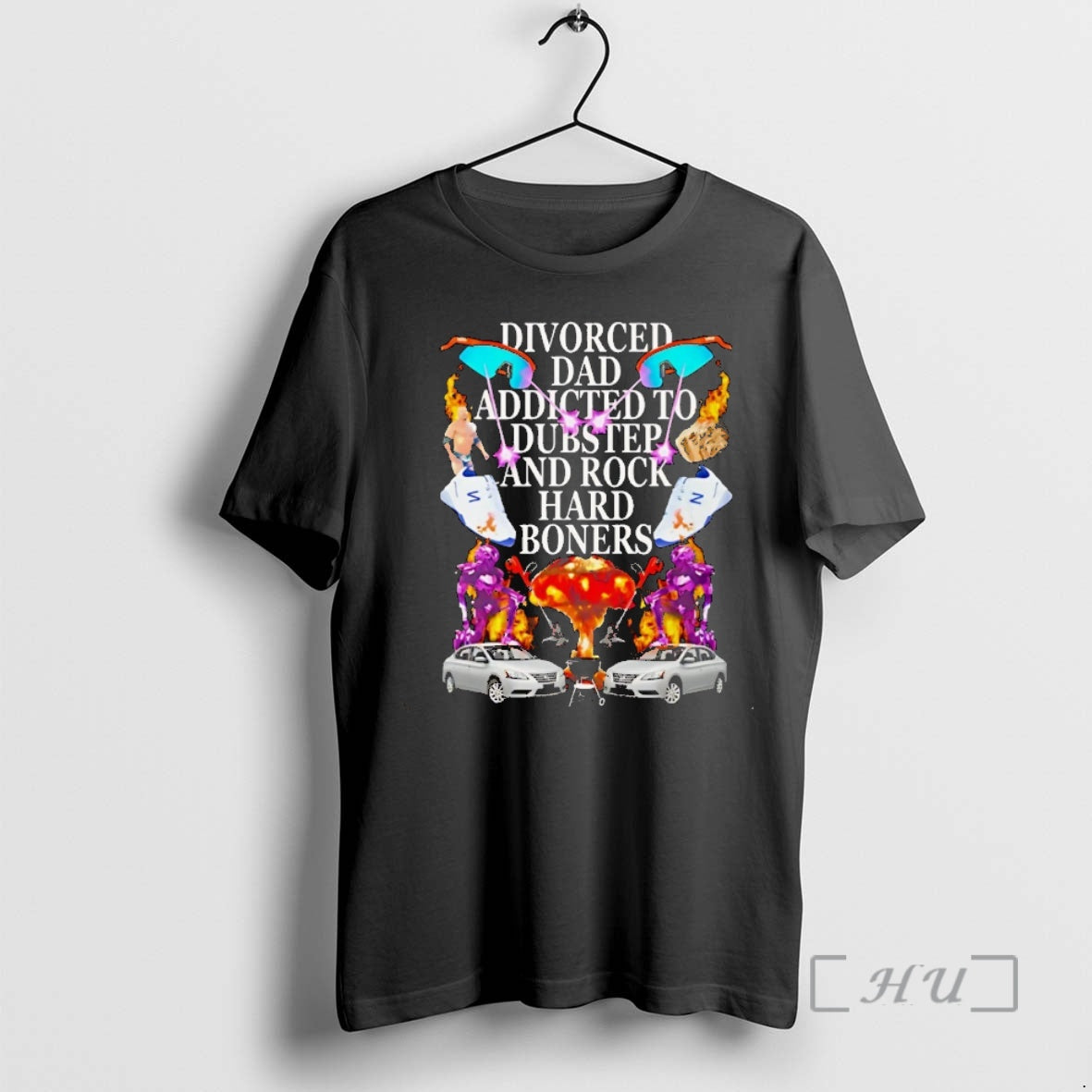 Officials Divorced Dad Addicted To Dubstep And Rock Hard Boners Christmas Premium T Shirts Sweater Hoodie, Sweatshirt