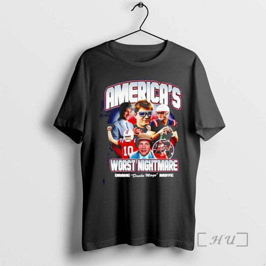 Officials Drake Maye Americas Worst Nightmare T-Shirts, Hoodie, Sweatshirt | AU18TeeNovaLab.com