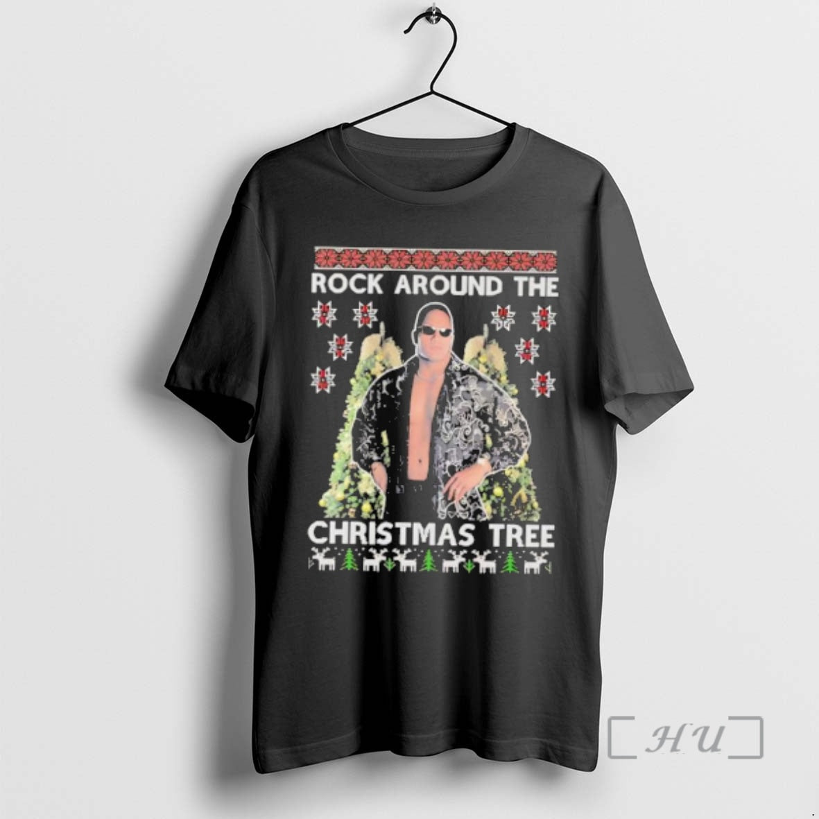 Officials Dwayne Johnson Rock Around The Christmas Tree T-Shirts, Hoodie, Sweatshirt | AU18TeeNovaLab.com