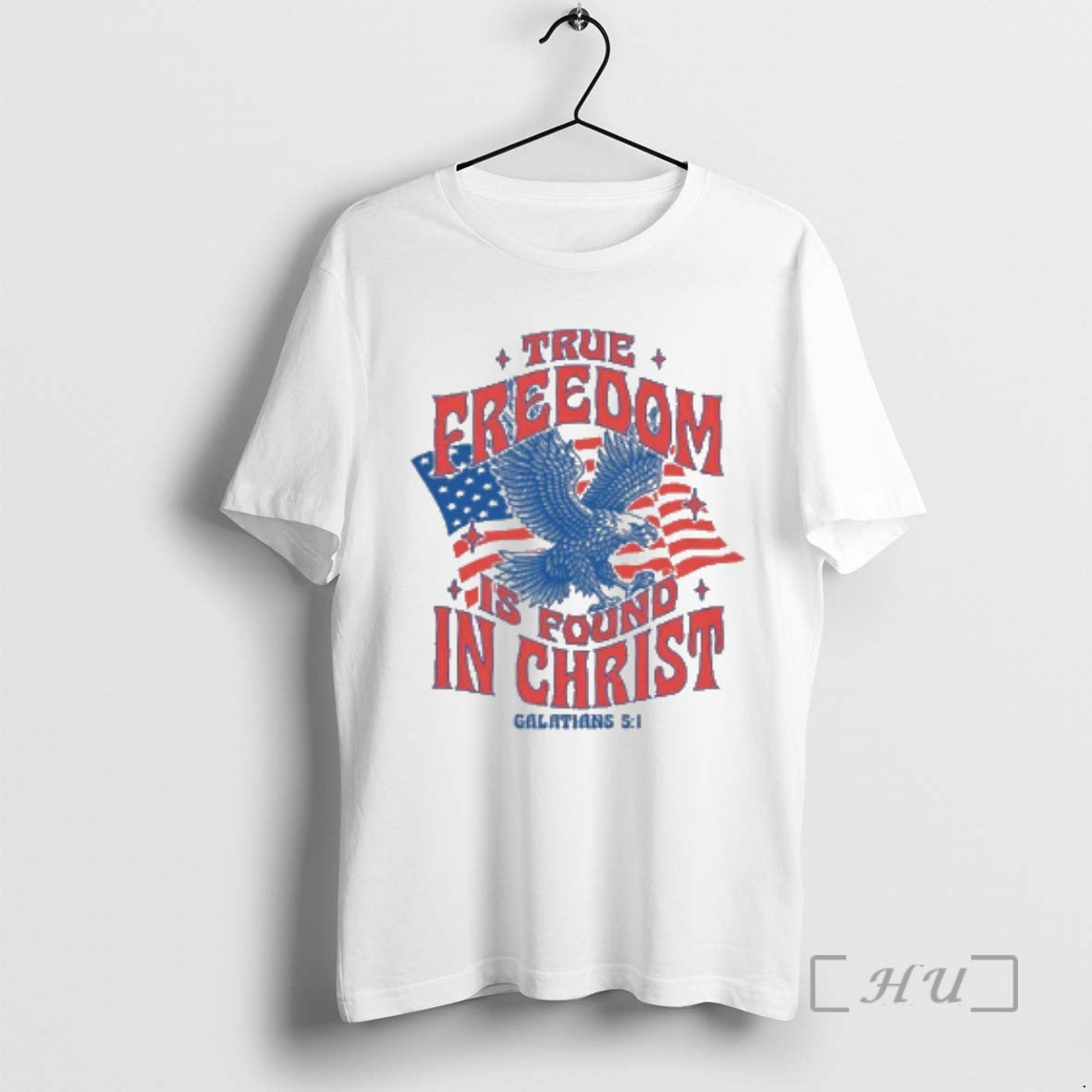 Officials Eagle True Freedom Is Found Is Christ Usa Flag T-Shirts, Hoodie, Sweatshirt | AU18TeeNovaLab.com
