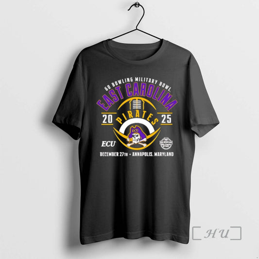 Officials East Carolina Pirates 2025 Go Bowling Military Bowl T-Shirts, Hoodie, Sweatshirt | AU18TeeNovaLab.com