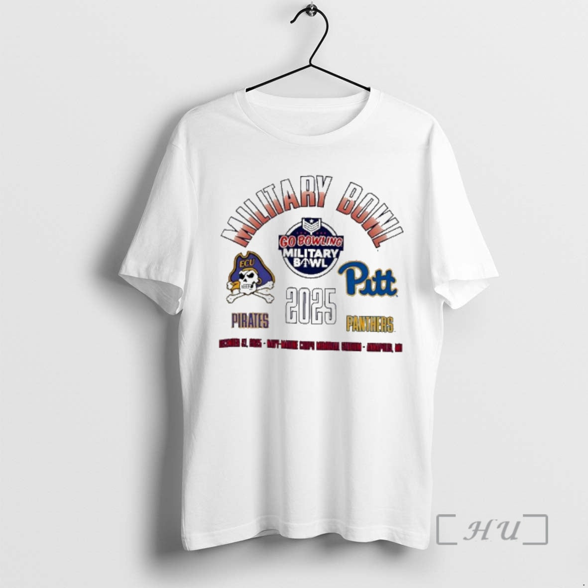 Officials East Carolina Pirates Vs Pittsburgh Panthers 2025 Military Bowl Dueling Go Bowling Premium T-Shirts, Hoodie,...