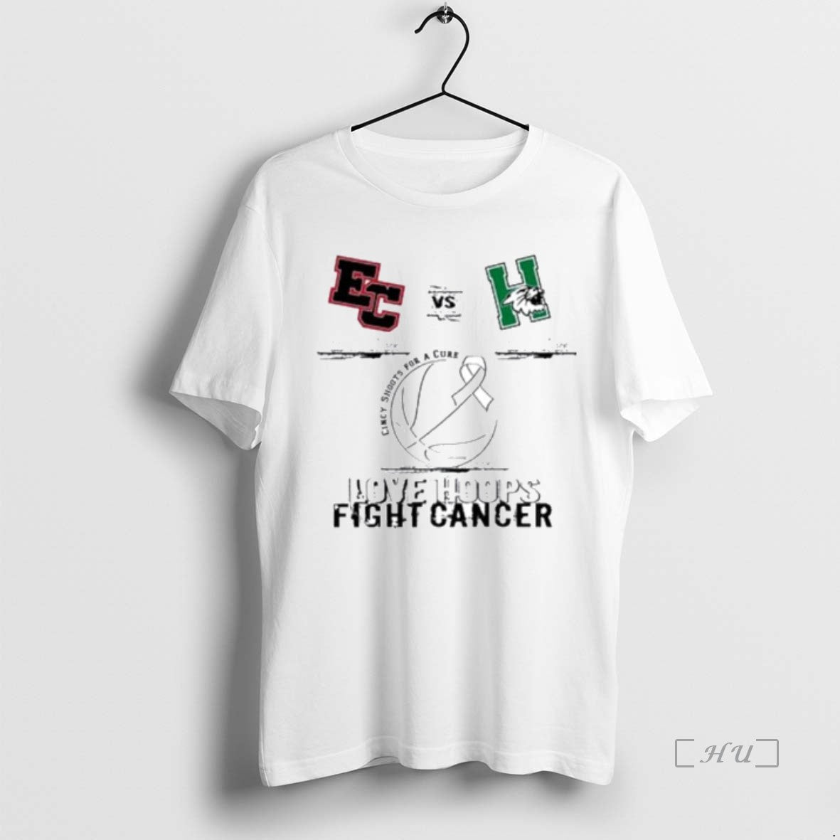 Officials East Central Trainers Vs Harrison Wildcats 2026 Love Hoops Fight Cancer Ornaments Premium