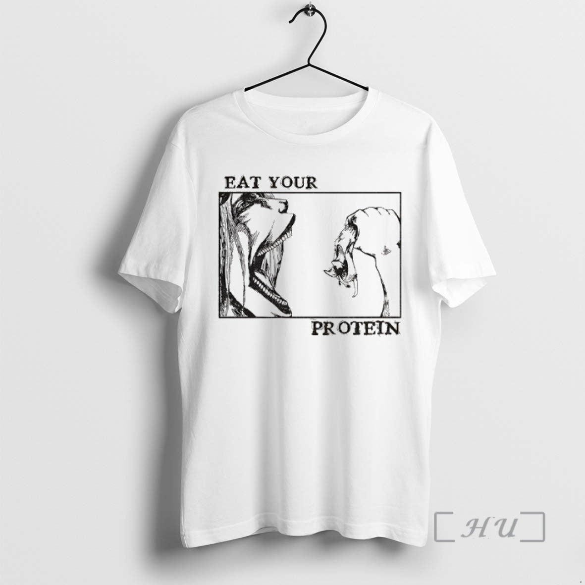 Officials Eat Your Protein Anime Attack On Titan Anime Gym T-Shirts, Hoodie, Sweatshirt | AU18TeeNovaLab.com