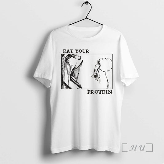 Officials Eat Your Protein Anime Attack On Titan Anime Gym T-Shirts, Hoodie, Sweatshirt | AU18TeeNovaLab.com