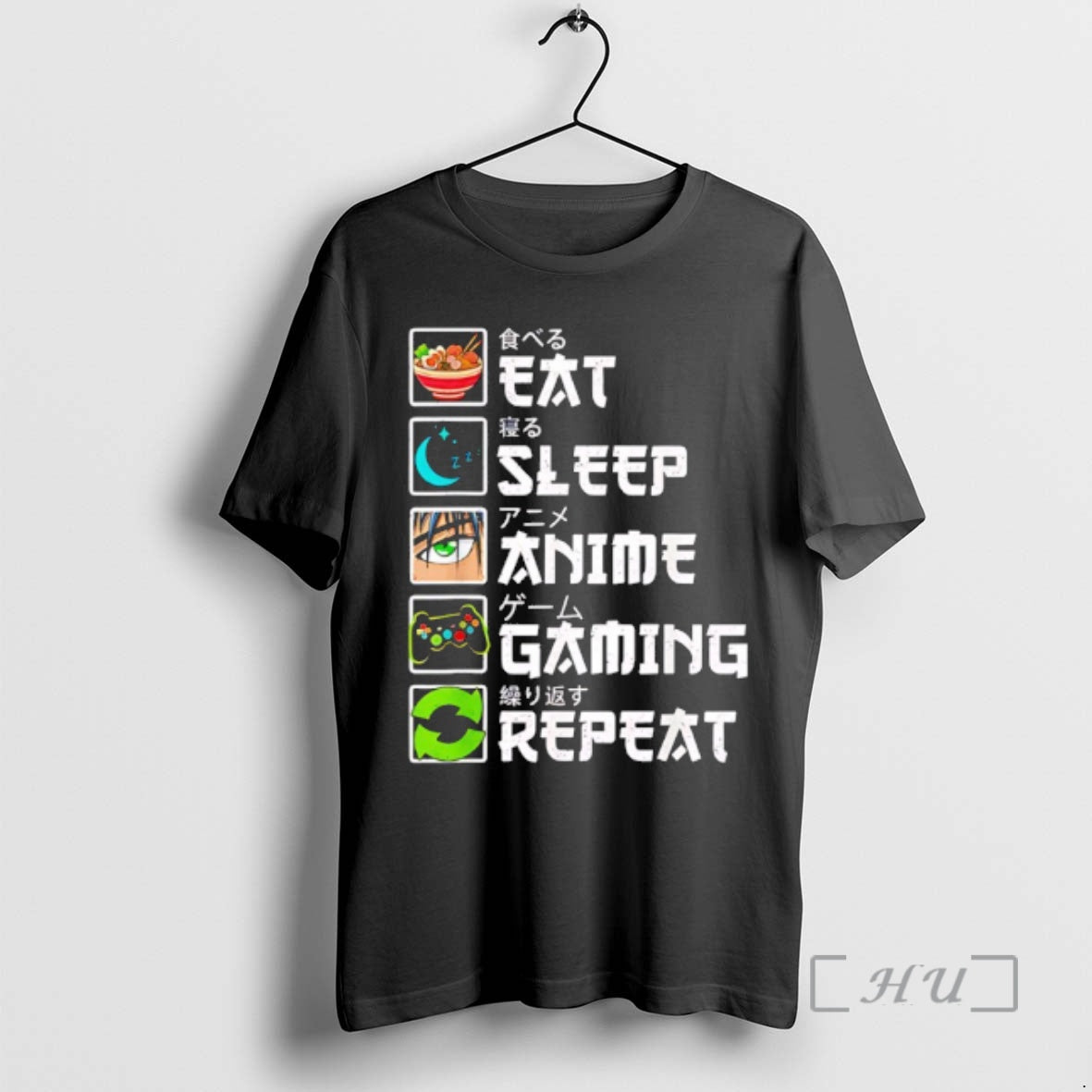 Officials Eat Sleep Anime Gaming Repeat Gamer T-Shirts, Hoodie, Sweatshirt | AU18TeeNovaLab.com