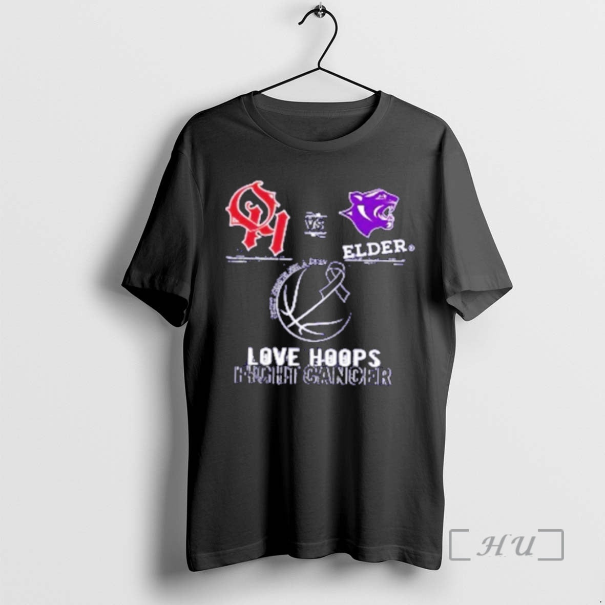 Officials Elde Panthers Vs Oak Hills Highlanders 2026 Love Hoops Fight Cancer Premium T Shirts Hoodie, Sweatshirt