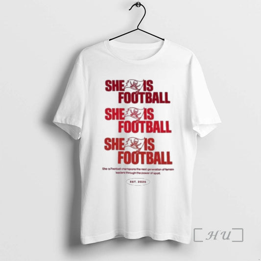 Officials Emeka Egbuka Buccaneers She Is Football Est 2025 Circle White Premium T Shirts Sweater Hoodie, Sweatshirt