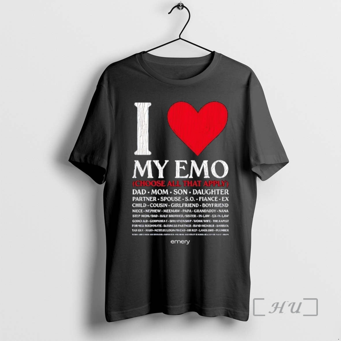 Officials Emery I Love My Emo Choose All That Apply T-Shirts, Hoodie, Sweatshirt | AU18TeeNovaLab.com