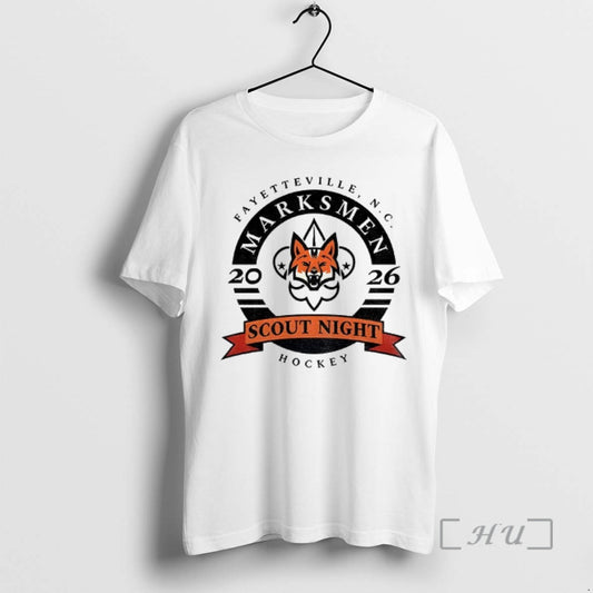 Officials Fayetteville Marksmen 2026 Scout Night Hockey Logo T-Shirts, Hoodie, Sweatshirt | AU18TeeNovaLab.com