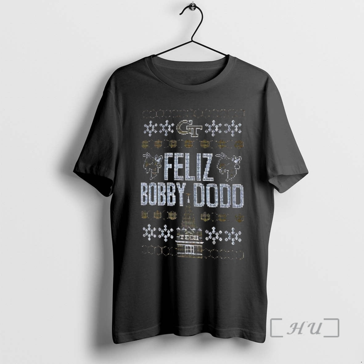 Officials Feliz Bobby Dodd Georgia Tech Yellow Jackets Ugly Christmas T-Shirts, Hoodie, Sweatshirt | AU18TeeNovaLab.com