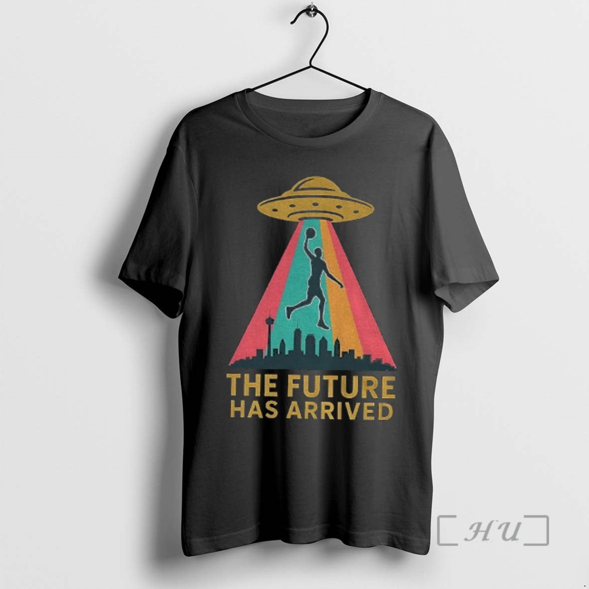 Officials Fiesta Skyline Ufo San Antonio Spurs The Future Has Arrived Premium T Shirts Sweater Hoodie, Sweatshirt