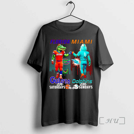 Officials Florida Gators On Saturdays Miami Dolphins On Sundays Mascot T-Shirts, Hoodie, Sweatshirt | AU18TeeNovaLab.com