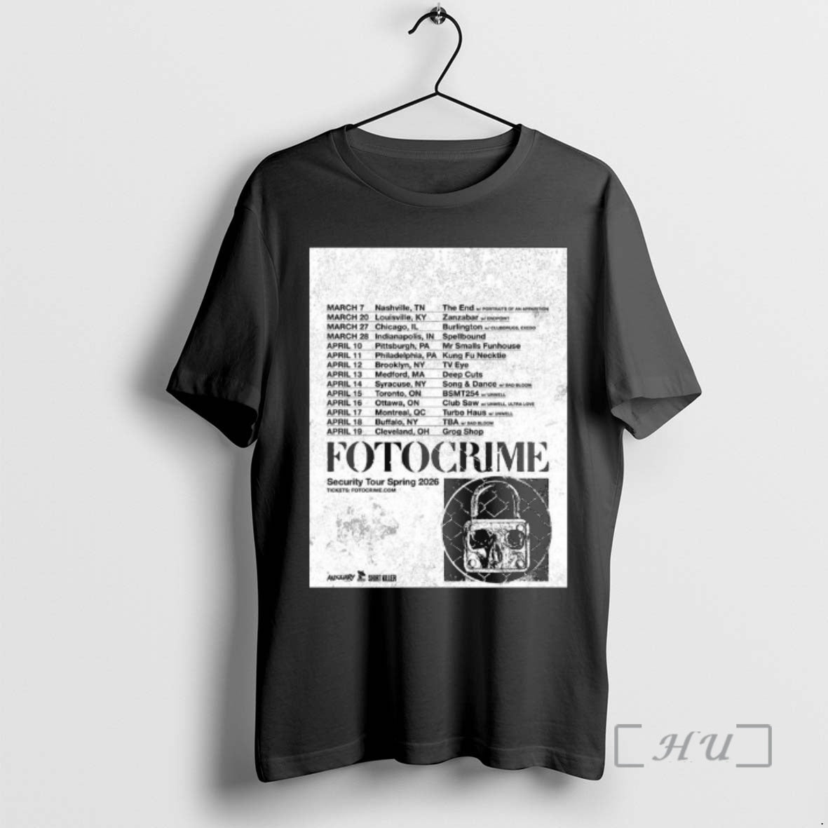 Officials Fotocrime Security Tour Spring 2026 T-Shirts, Hoodie, Sweatshirt | AU18TeeNovaLab.com