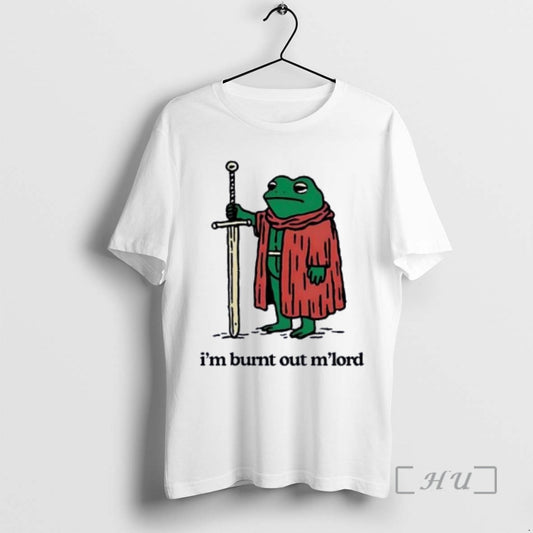 Officials Frog Holding Sword Im Burnt Out Mlord T-Shirts, Hoodie, Sweatshirt | AU18TeeNovaLab.com