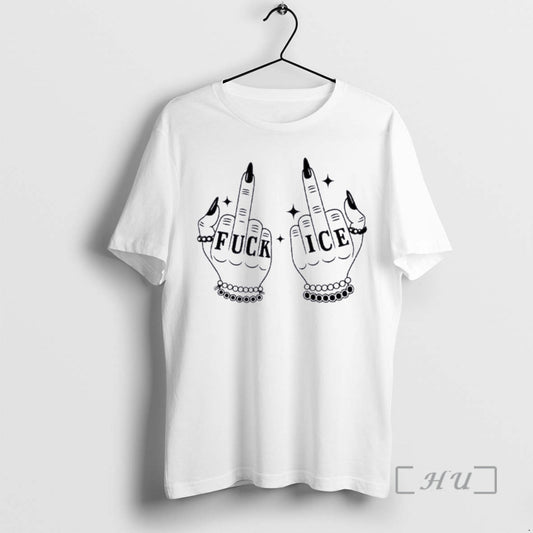 Officials Fuck Ice Middle Fingers T-Shirts, Hoodie, Sweatshirt | AU18TeeNovaLab.com