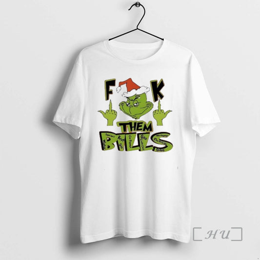 Officials Fuck Them Bills 2025 Grinch Middle Finger T-Shirts, Hoodie, Sweatshirt | AU18TeeNovaLab.com