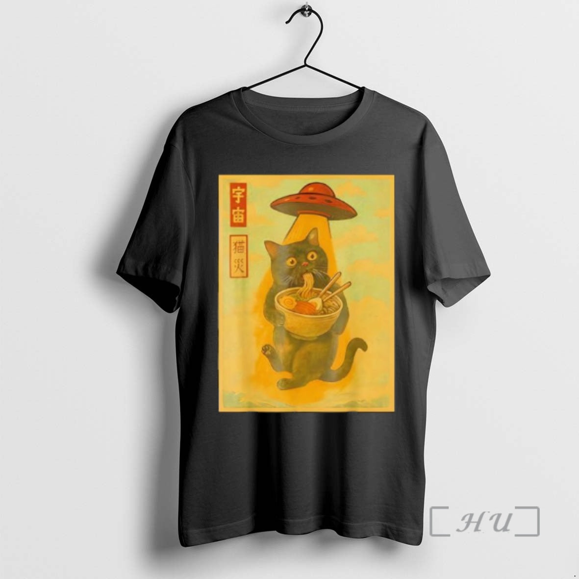 Officials Funny Cat Ramen Ufo Japanese Anime T-Shirts, Hoodie, Sweatshirt | AU18TeeNovaLab.com