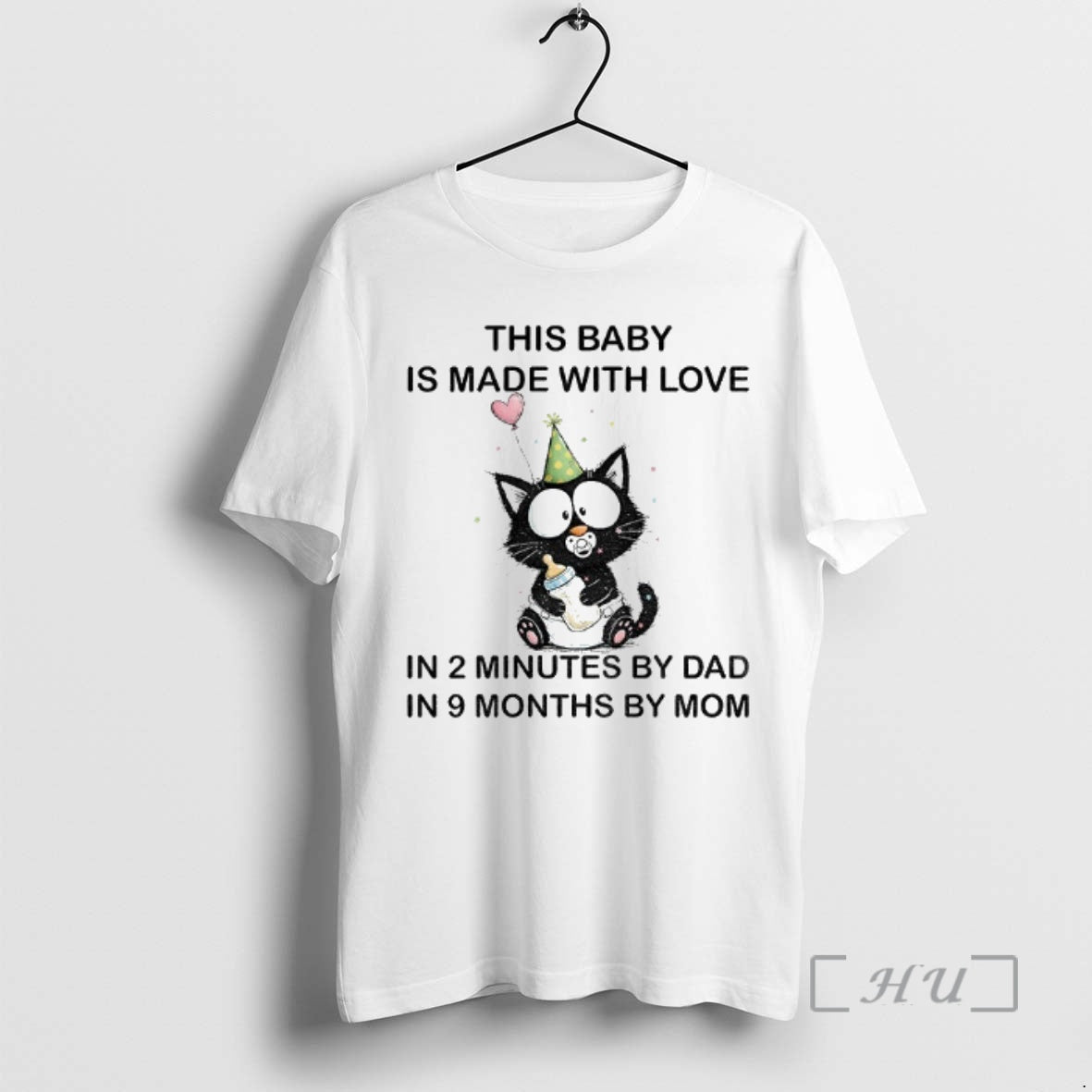 Officials Funny Cat This Baby Is Made With Love In 2 Minutes By Dad In T-Shirts, Hoodie, Sweatshirt | AU18TeeNovaLab.com
