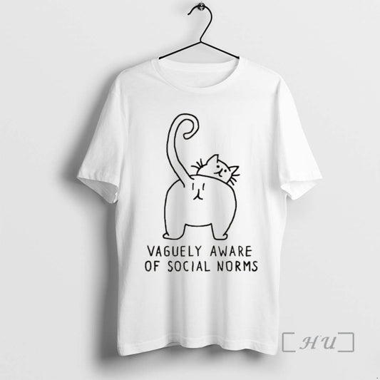 Officials Funny Cat Vaguely Aware Of Social Norms Meme T-Shirts, Hoodie, Sweatshirt | AU18TeeNovaLab.com