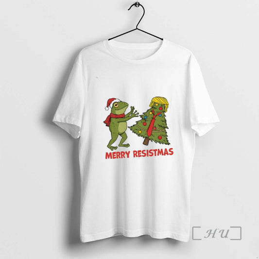 Officials Funny Frog Anti Trump Santa Hat Merry Resistmas Christmas T-Shirts, Hoodie, Sweatshirt | AU18TeeNovaLab.com