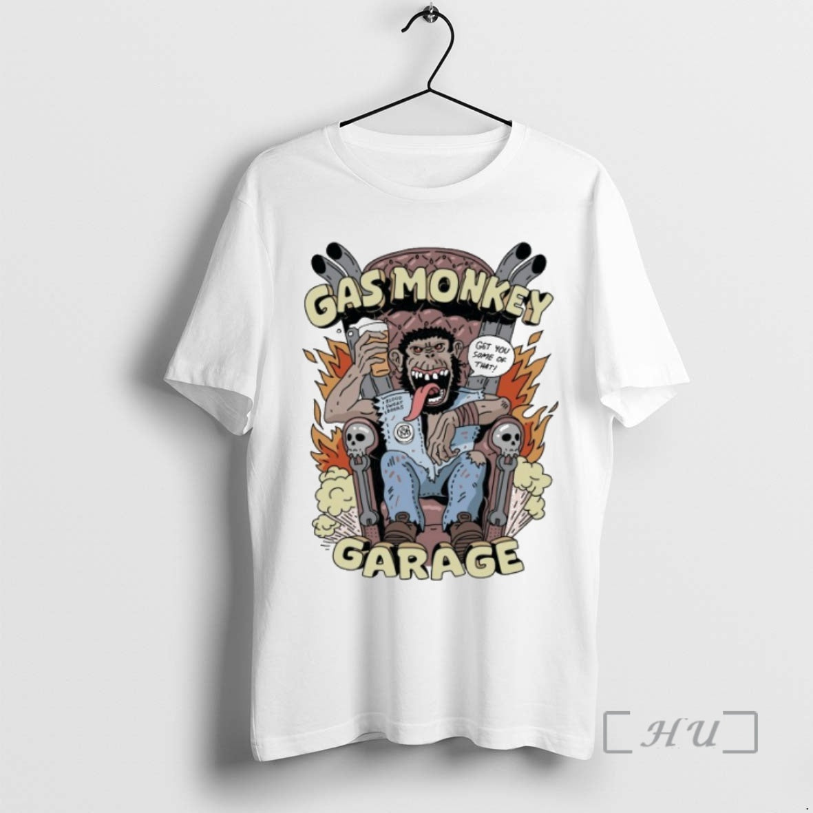 Officials Gas Monkey Garage Get You Some Of That King Of Chaos Premium T Shirts Hoodie, Sweatshirt | AU18TeeNovaLab.com