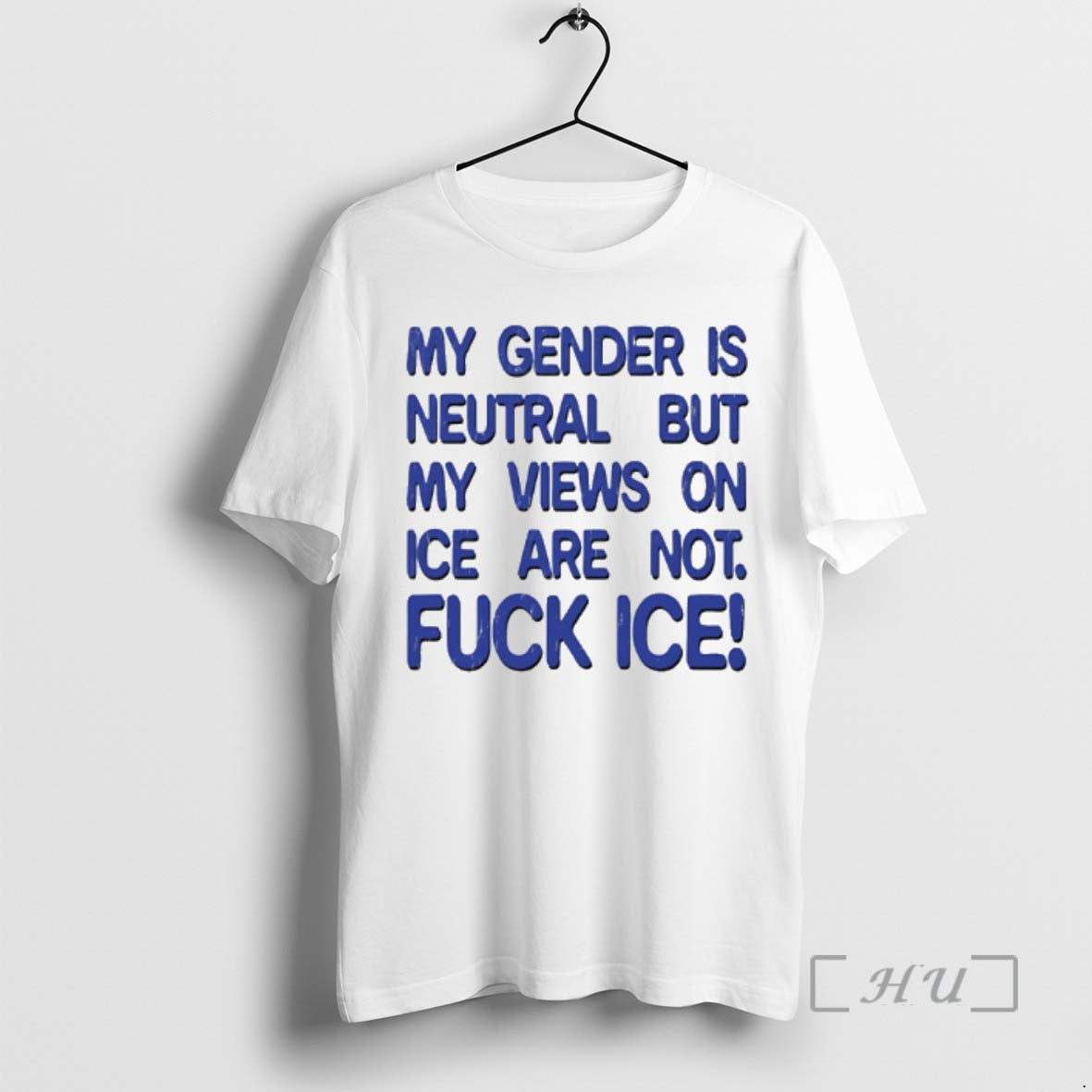 Officials Gender Is Neutral But My Views On Ice Are Not Fuck Ice Premium T-Shirts, Hoodie, Sweatshirt | AU18TeeNovaLab.com