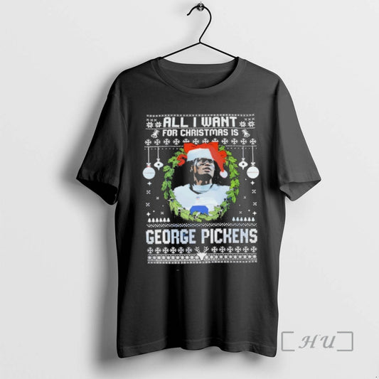 Officials George Pickens All I Want For Christmas T-Shirts, Hoodie, Sweatshirt | AU18TeeNovaLab.com