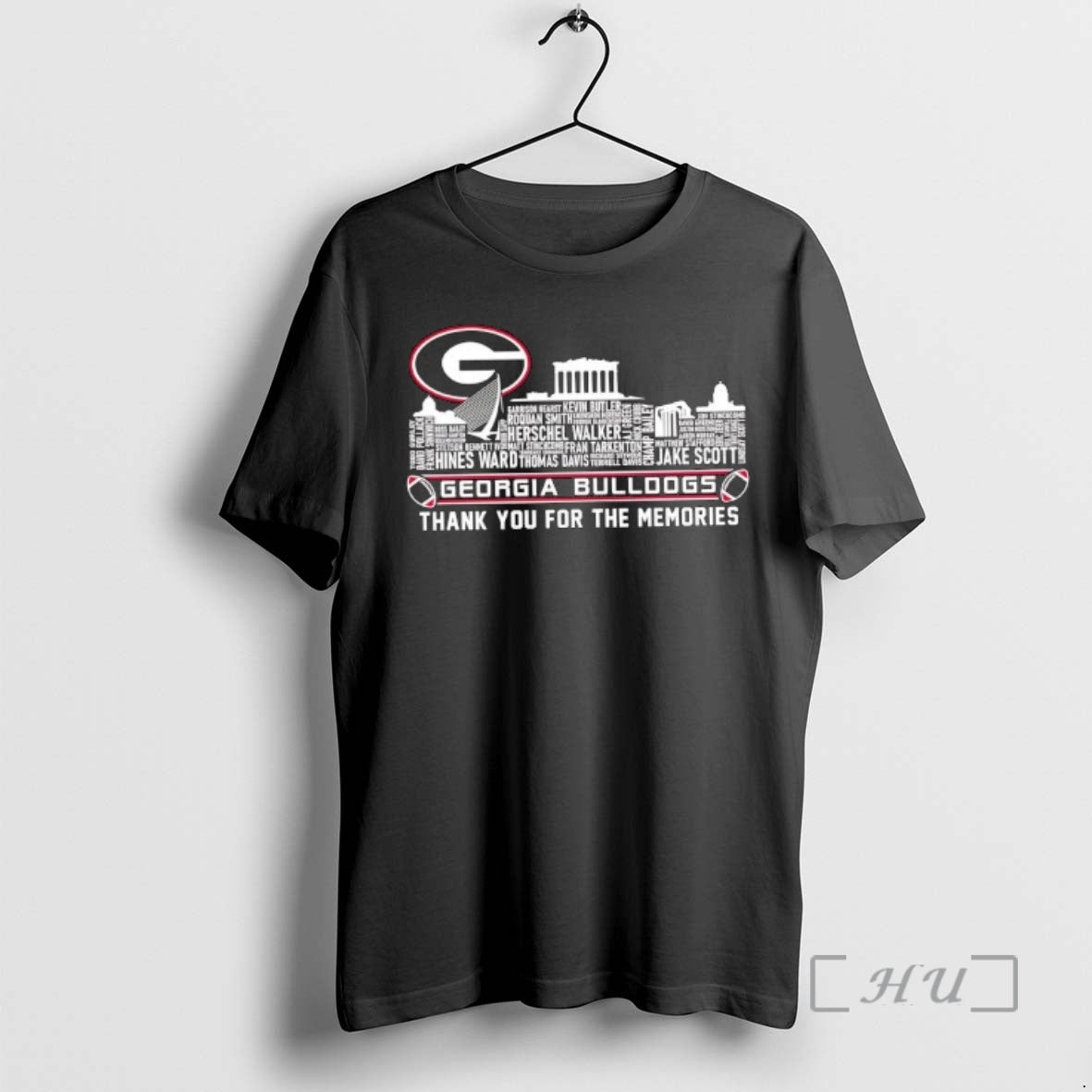 Officials Georgia Bulldogs Players Names City Skyline Thank You For The Memories Premium T Shirts Hoodie, Sweatshirt