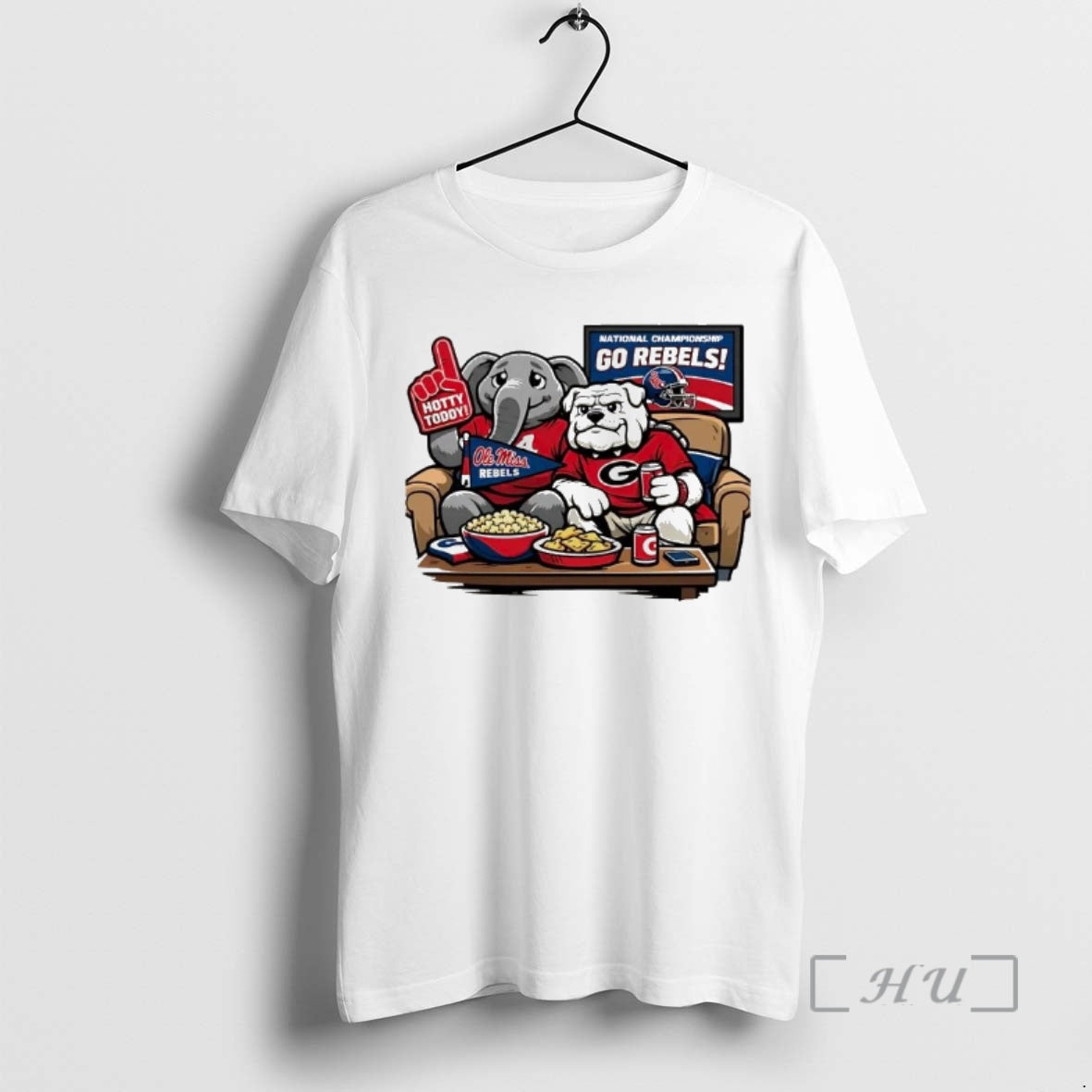 Officials Georgia And Alabama Rooting Ole Miss Mascot T-Shirts, Hoodie, Sweatshirt | AU18TeeNovaLab.com